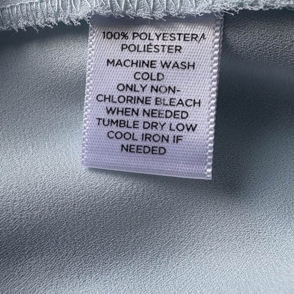 Loft Baby Blue Women’s Long Sleeve Button Up Shirt Size M Career Office Roll Tab - Picture 7 of 10